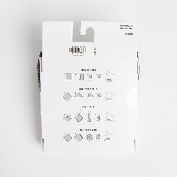 Black Bow Tie Express Men Pocket Square - Picture 4 of 4